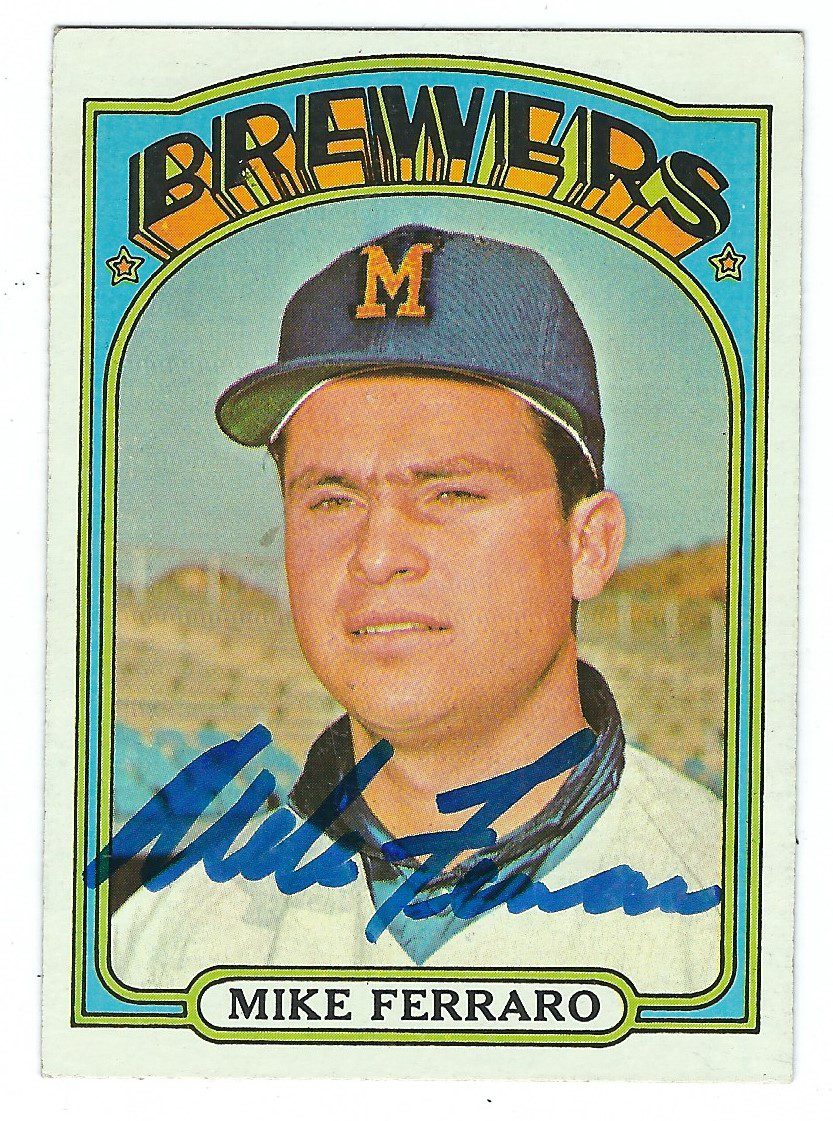 Autographed MIKE FERRARO 1972 Topps Card