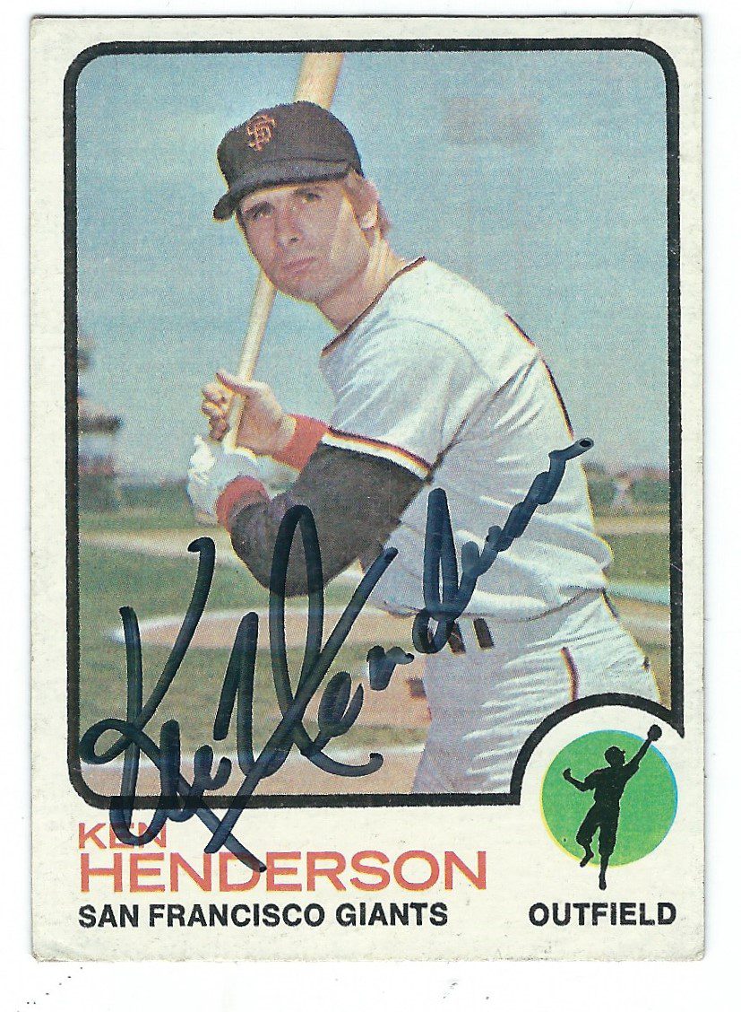 Autographed KEN HENDERSON 1973 Topps Card