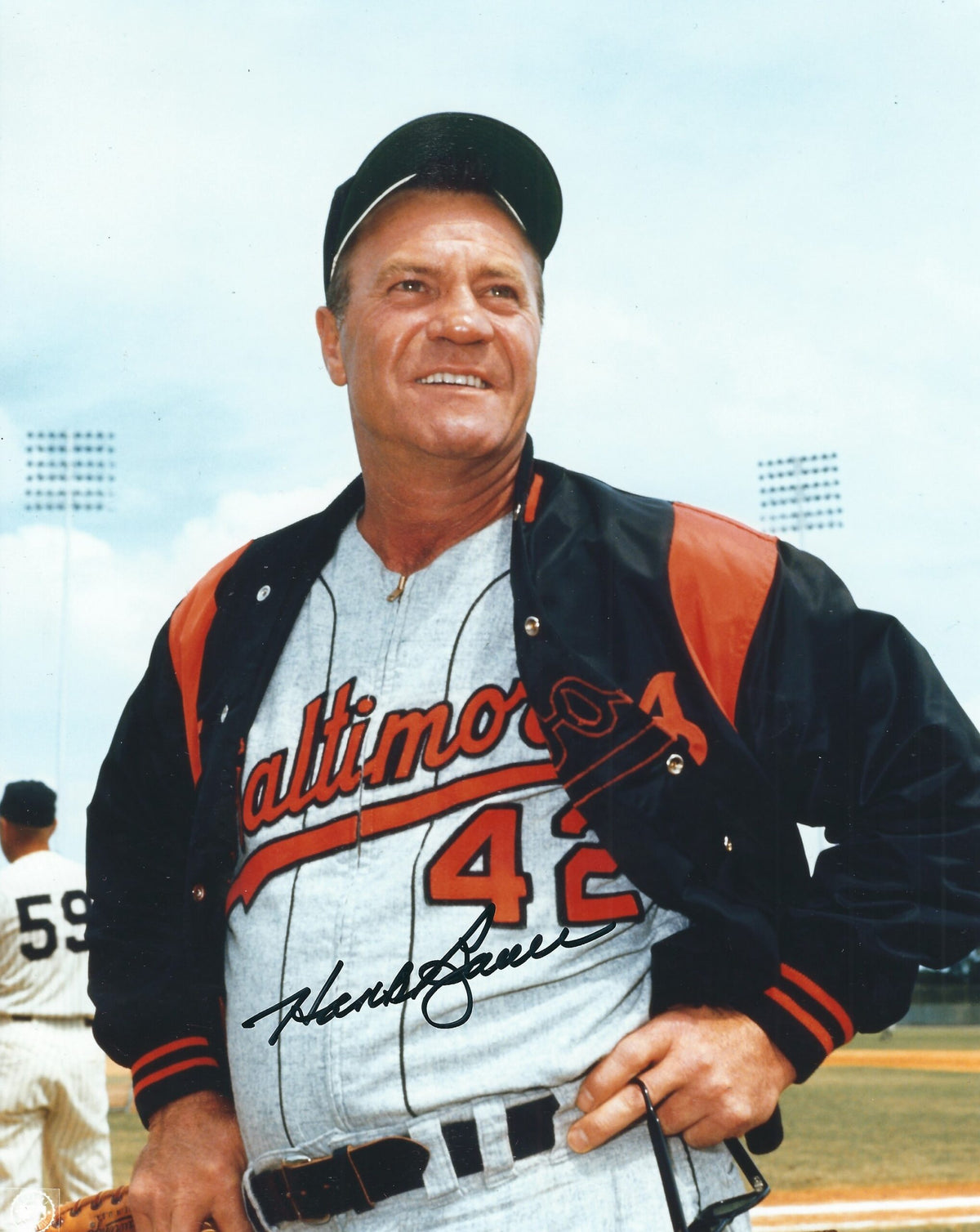 AUTOGRAPHED HANK BAUER 8X10 Baltimore Orioles photo