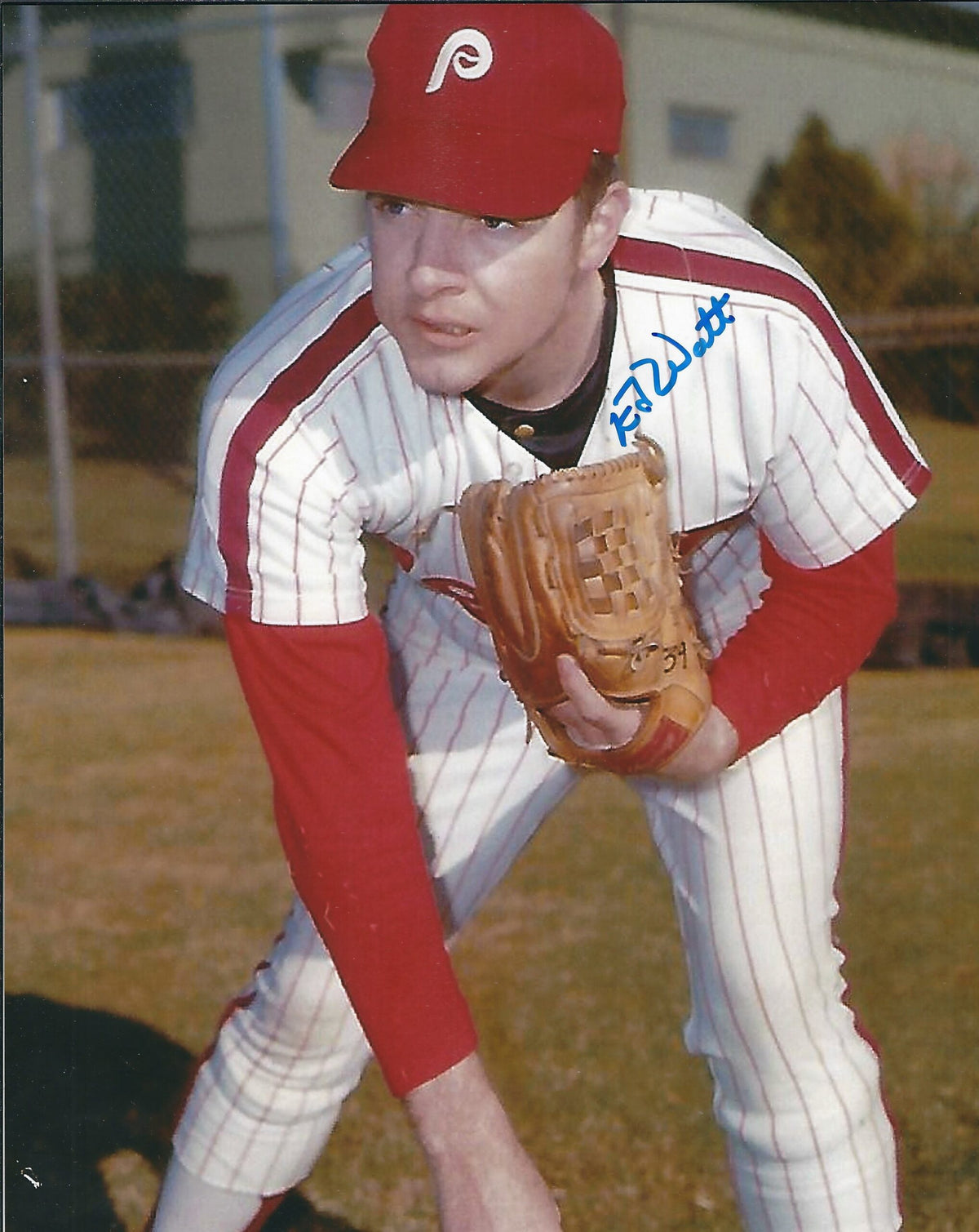 AUTOGRAPHED EDDIE WATT 8x10 Philadelphia Phillies Photo