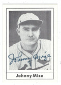 Autographed JOHNNY MIZE St. Louis Cardinals 1978 Grand Slam Card