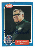 Autographed WEEB EWBANK 1988 Swell Football card