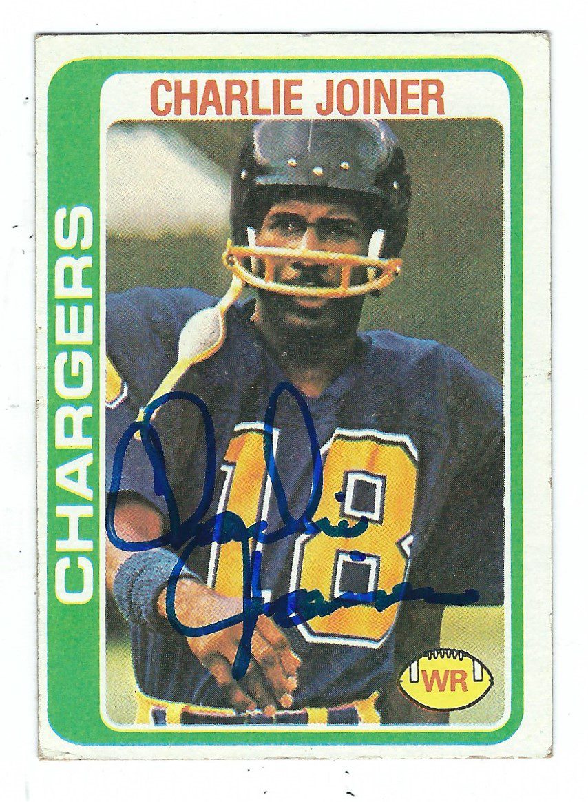 CHARLIE JOINER  Autographed 1978 Topps Card