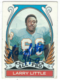 Autographed LARRY LITTLE Miami Dolphins 1972 Topps Card #267