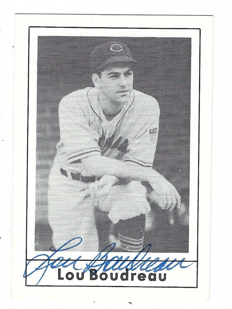 Autographed LOU BOUDREAU 1978 Grand Slam card