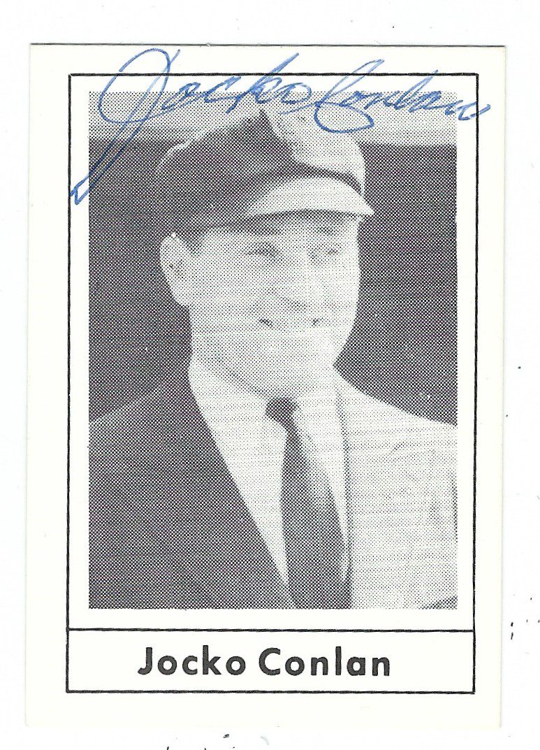 Autographed JOCKO CONLAN 1978 Grand Slam card