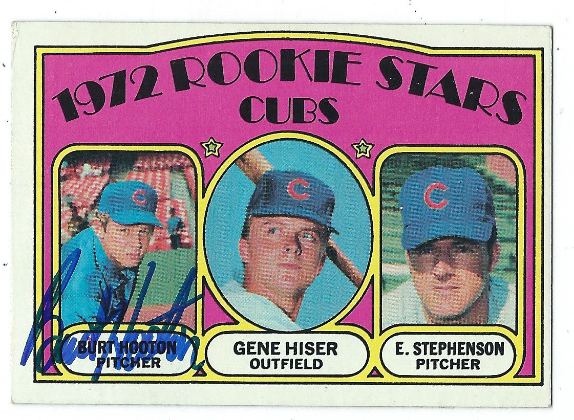 Autographed BURT HOOTON 1972 Topps Card