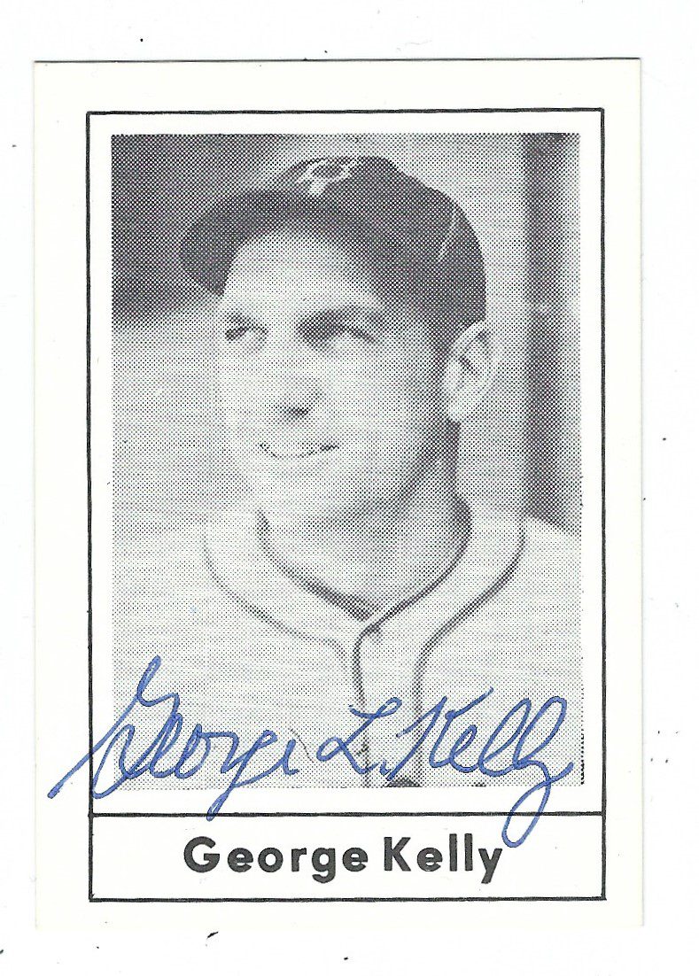 Autographed GEORGE KELLY Brooklyn Dodgers 1978 Grand Slam Card