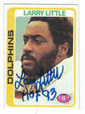 Autographed LARRY LITTLE Miami Dolphins 1978 Topps Card #322