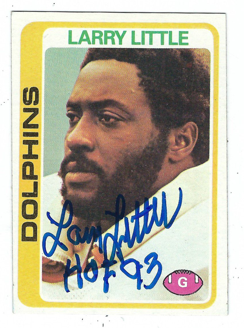 Autographed LARRY LITTLE Miami Dolphins 1978 Topps Card #322