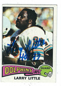 Autographed LARRY LITTLE Miami Dolphins 1975 Topps Card #499