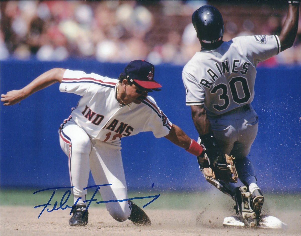 AUTOGRAPHED FELIX FERMIN 8X10 Cleveland Indians Photo