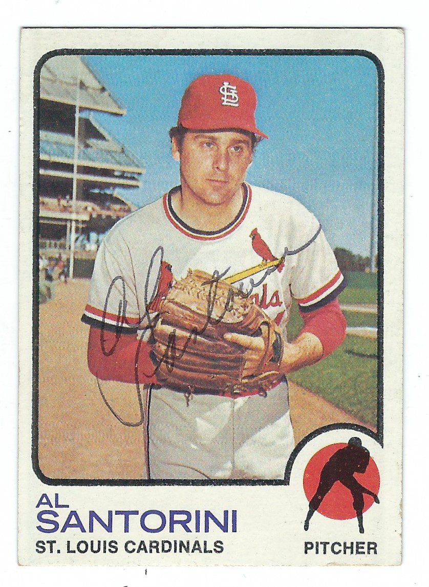 Autographed AL SANTORINI 1973 Topps Card