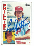 Autographed LARRY CHRISTENSON 1984 Topps Card