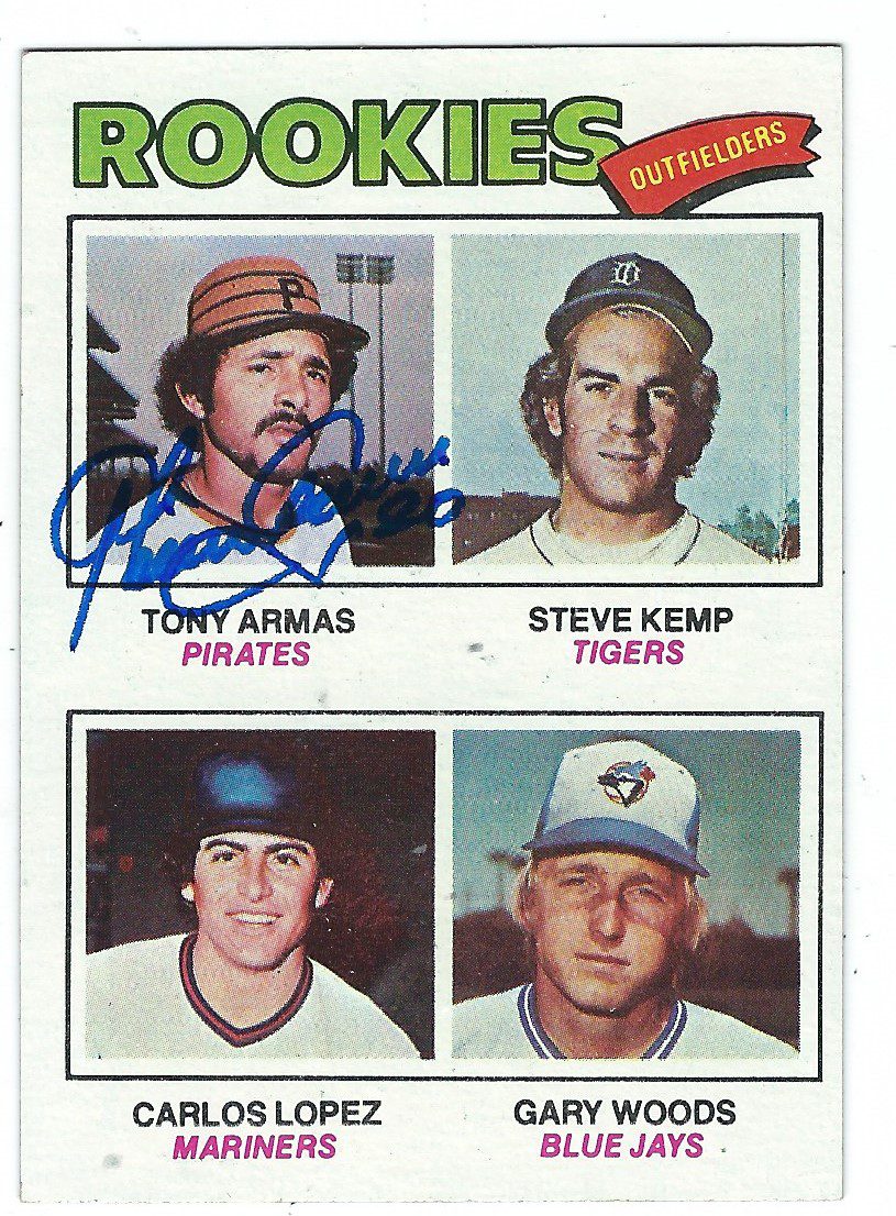Autographed TONY ARMAS 1977 Topps Card