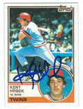 Autographed KENT HRBEK 1983 Topps Card
