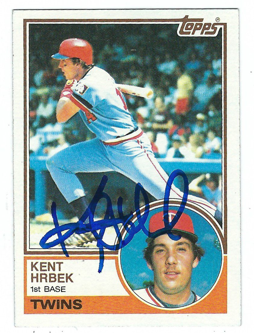 Autographed KENT HRBEK 1983 Topps Card