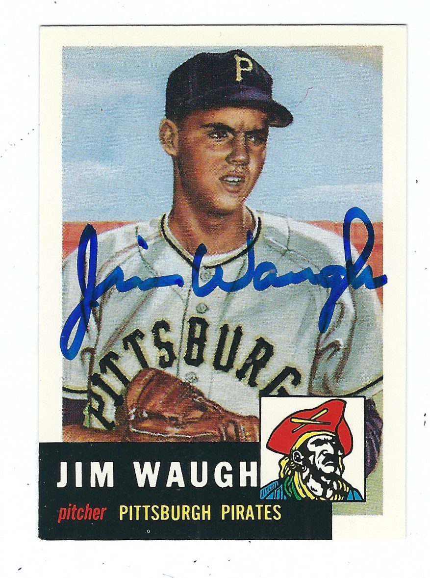 Autographed JIM WAUGH 1953 Topps Archives Card