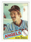 Autographed BOB GRICH 1985 Topps Card