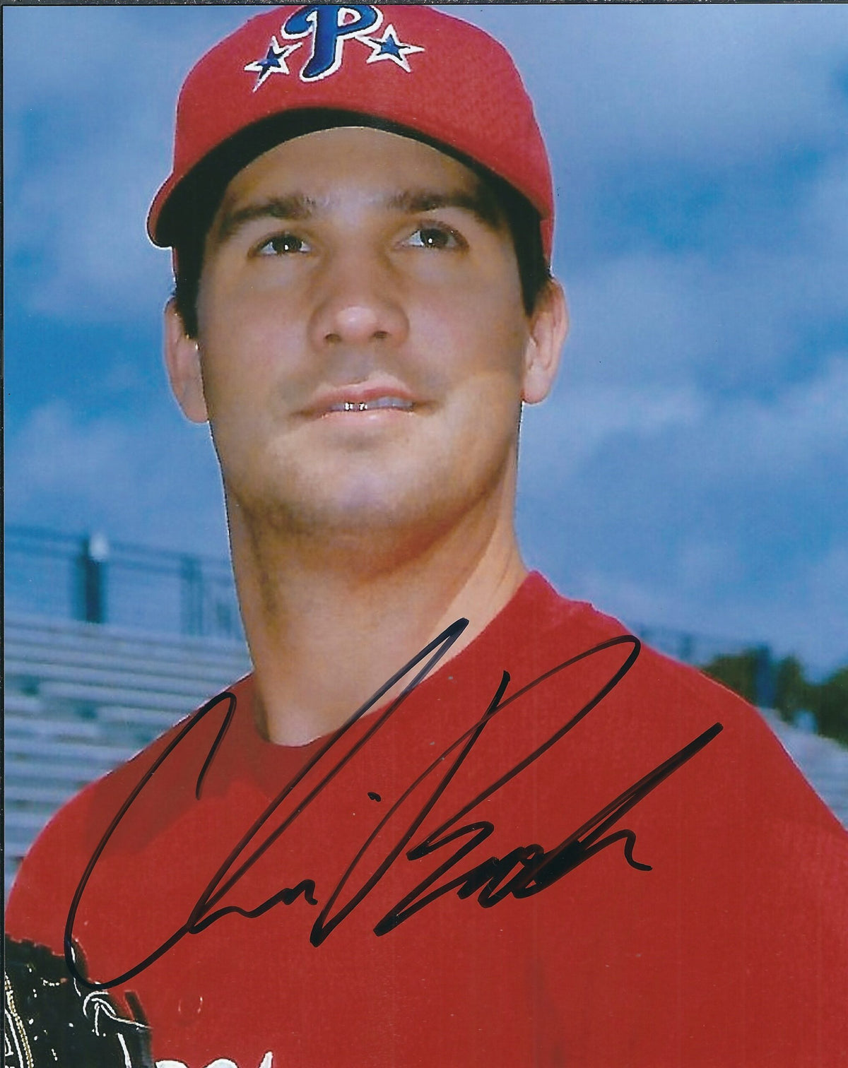 AUTOGRAPHED CHRIS BROCK 8x10 Philadelphia Phillies Photo