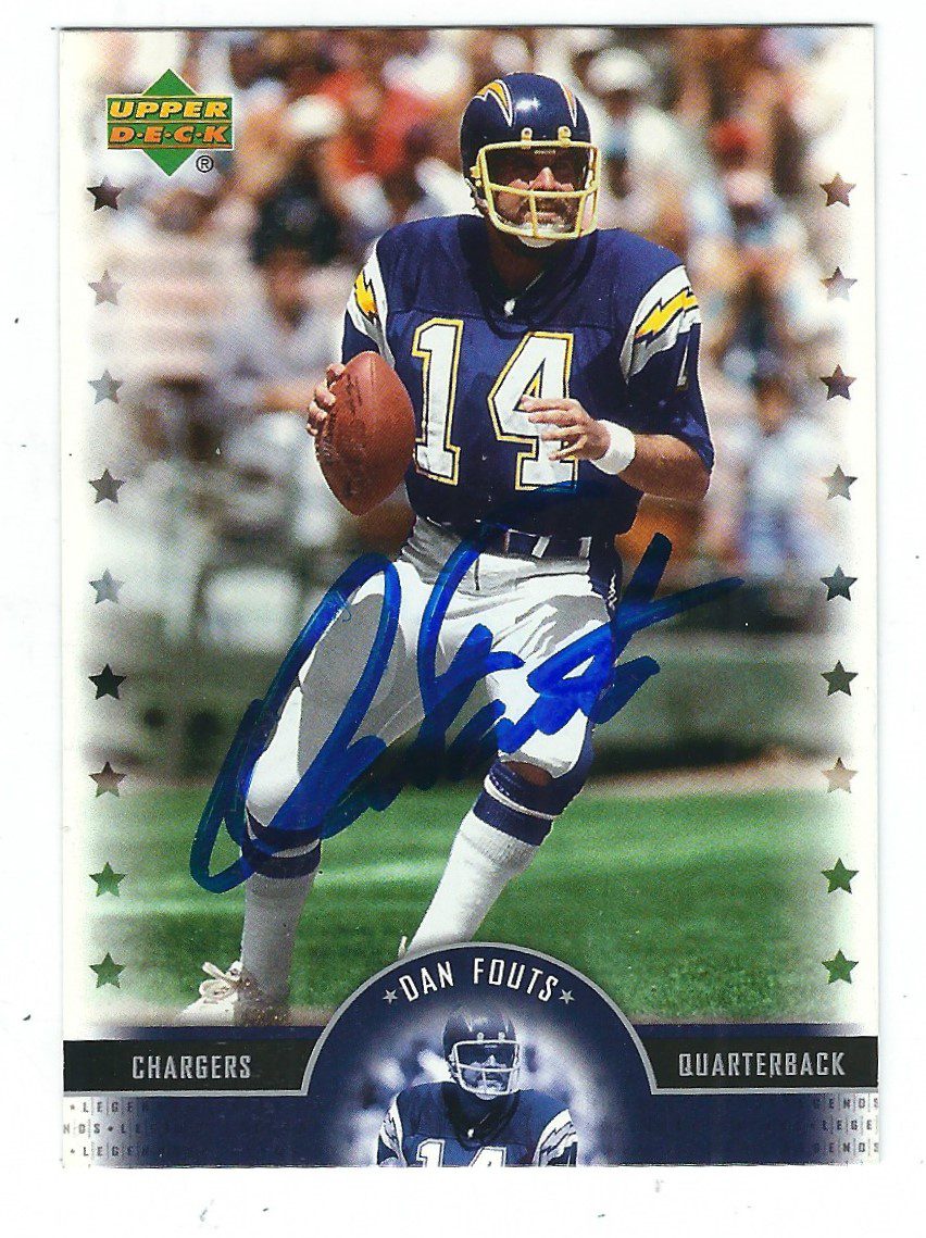 Autographed Dan Fouts San Diego Chargers 2005 Upper Deck Legends Card