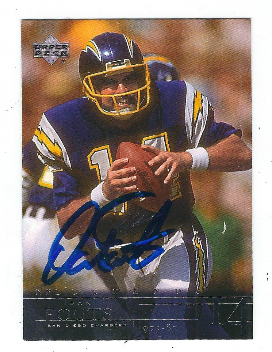 Autographed Dan Fouts San Diego Chargers 2001 Upper Deck Legends Card