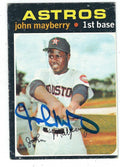 Autographed JOHN MAYBERRY 1971 Topps Card