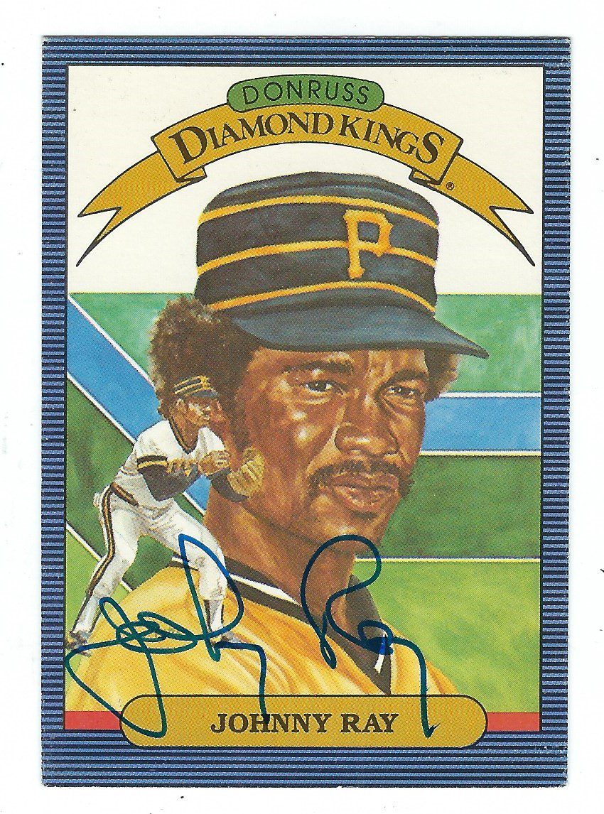 Autographed  JOHNNY RAY 1986 Donruss Diamond King
