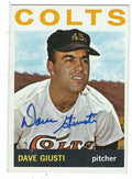Autographed DAVE GIUSTI 1964 Topps Card