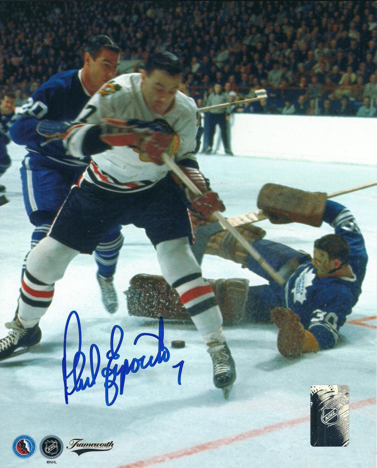 Autographed Phil Esposito Chicago Blackhawks 8X10 Photo