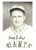 Autographed WAITE HOYT New York Giants BxW Rowe Post Card