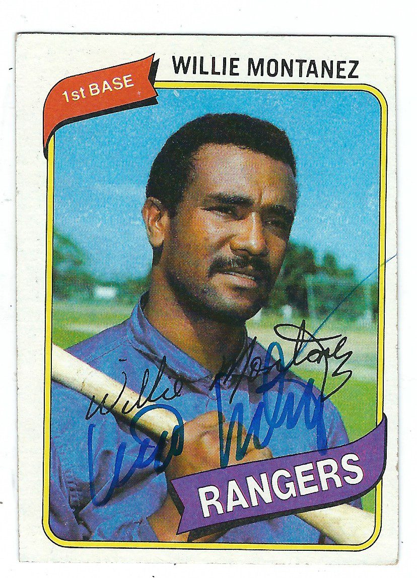Autographed WILLIE MONTANEZ 1980 Topps Card