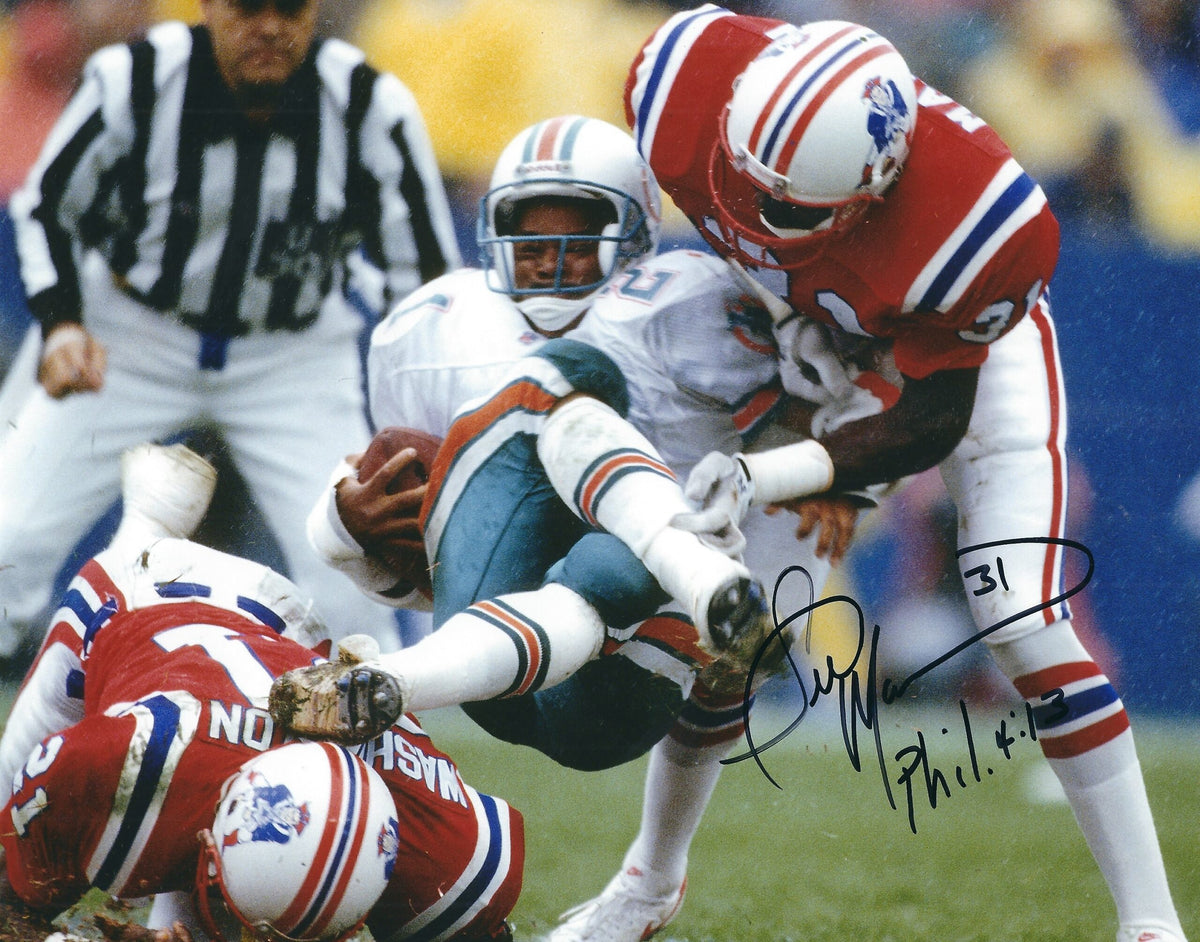 Autographed FRED MARION 8x10 New England Patriots photo
