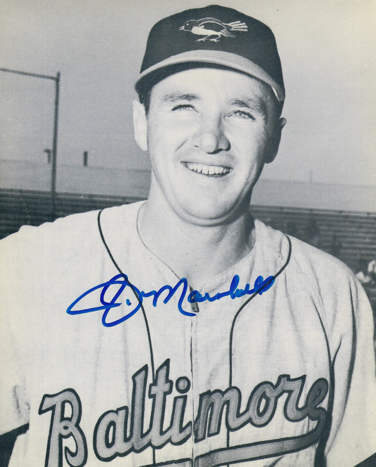 AUTOGRAPHED JIM MARSHALL 8x10 Baltimore Orioles Photo