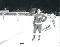 Autographed BILL GADSBY 8x10 Detroit Red Wings Photo