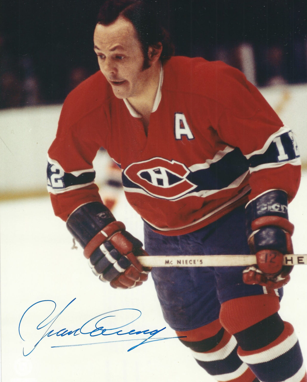 Autographed 8x10 YVON COURNOYER Montreal Canadiens Photo