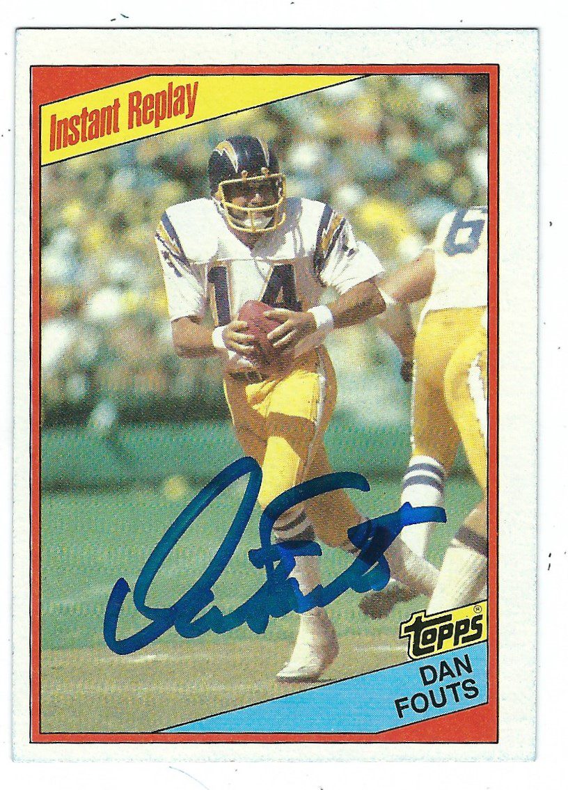 Autographed Dan Fouts San Diego Chargers 1984 Topps Card