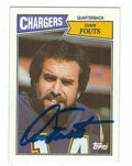 Autographed Dan Fouts San Diego Chargers 1987 Topps Card