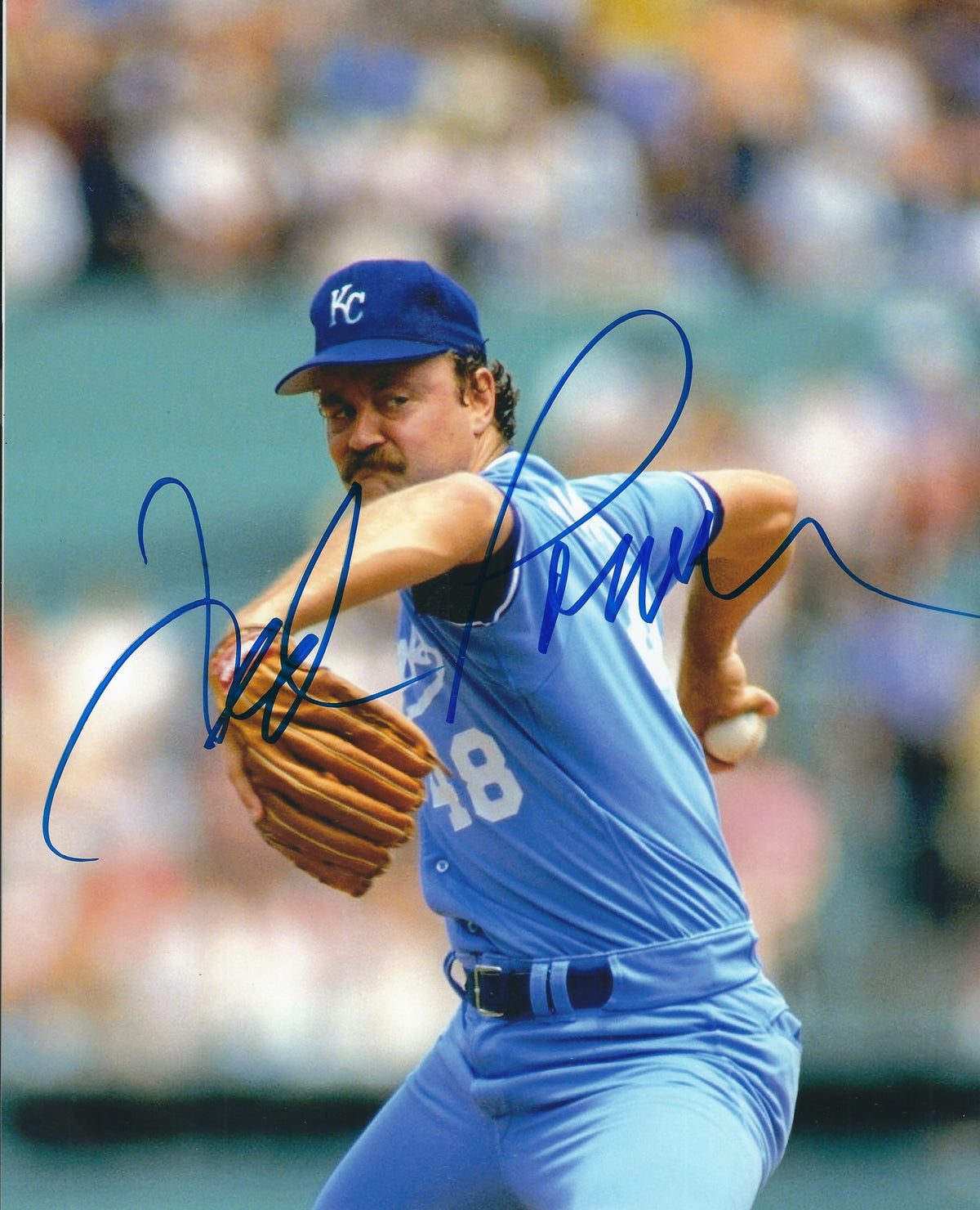 AUTOGRAPHED TED POWER 8X10 Kansas City Royals photo
