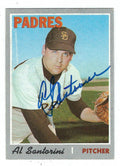 Autographed AL SANTORINI San Diego Padres 1970 Topps  Card