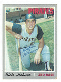 Autographed RICHIE HEBNER Pittsburgh Pirates 1970 Topps  Card