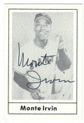 Autographed MONTE IRVIN New York Giants 1978 Grand Slam Card