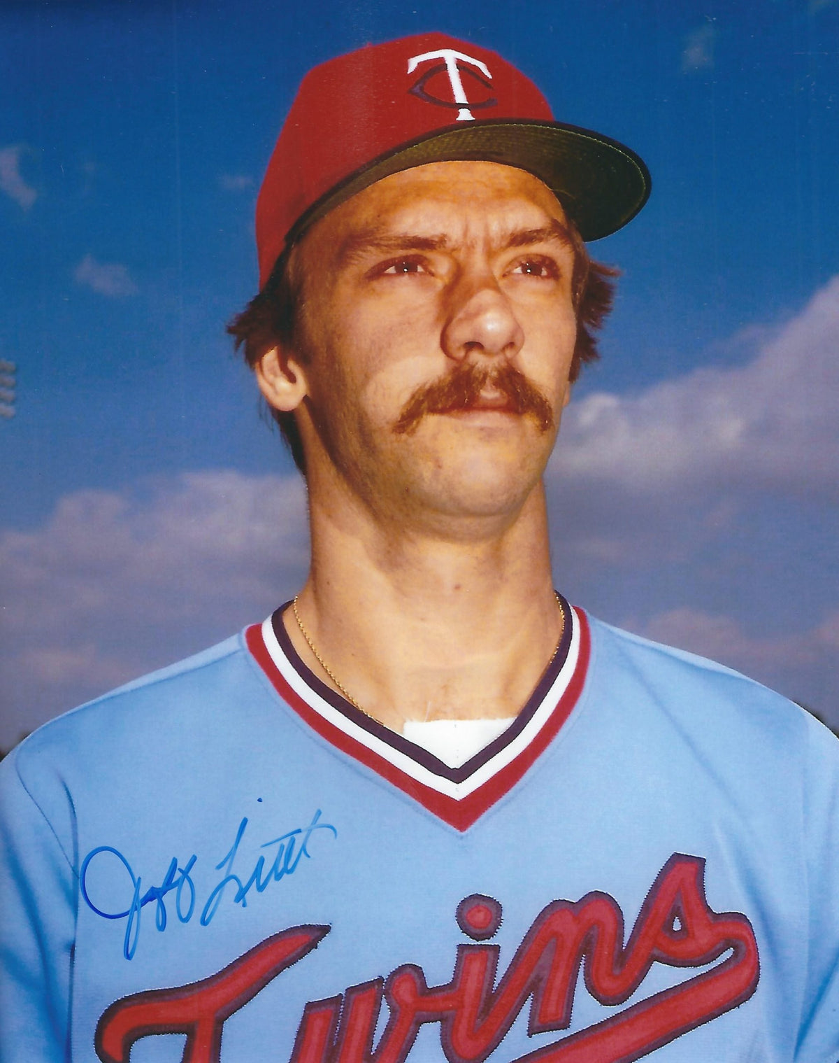 AUTOGRAPHED JEFF LITTLE 8X10 Minnesota Twins Photo