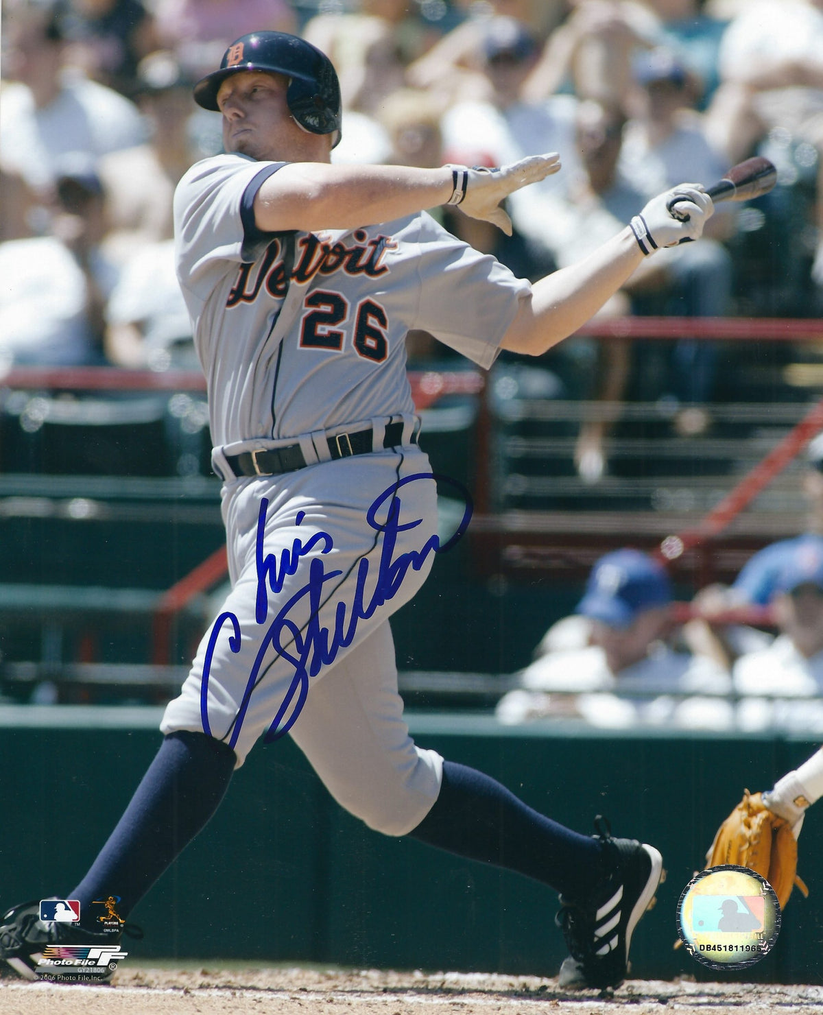 AUTOGRAPHED CHRIS SHELTON 8x10 Detroit Tigers Photo