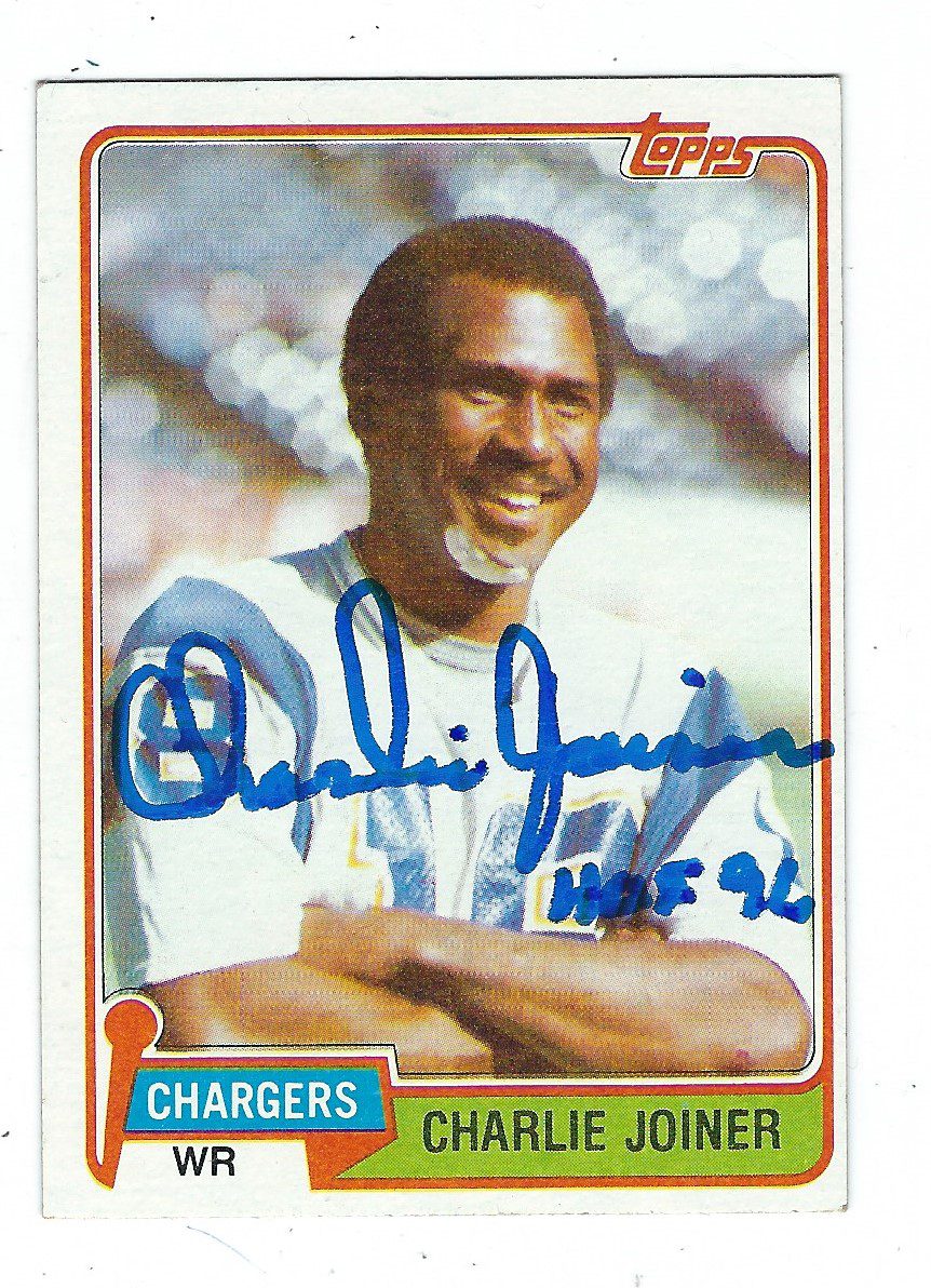 CHARLIE JOINER  Autographed 1981 Topps Card