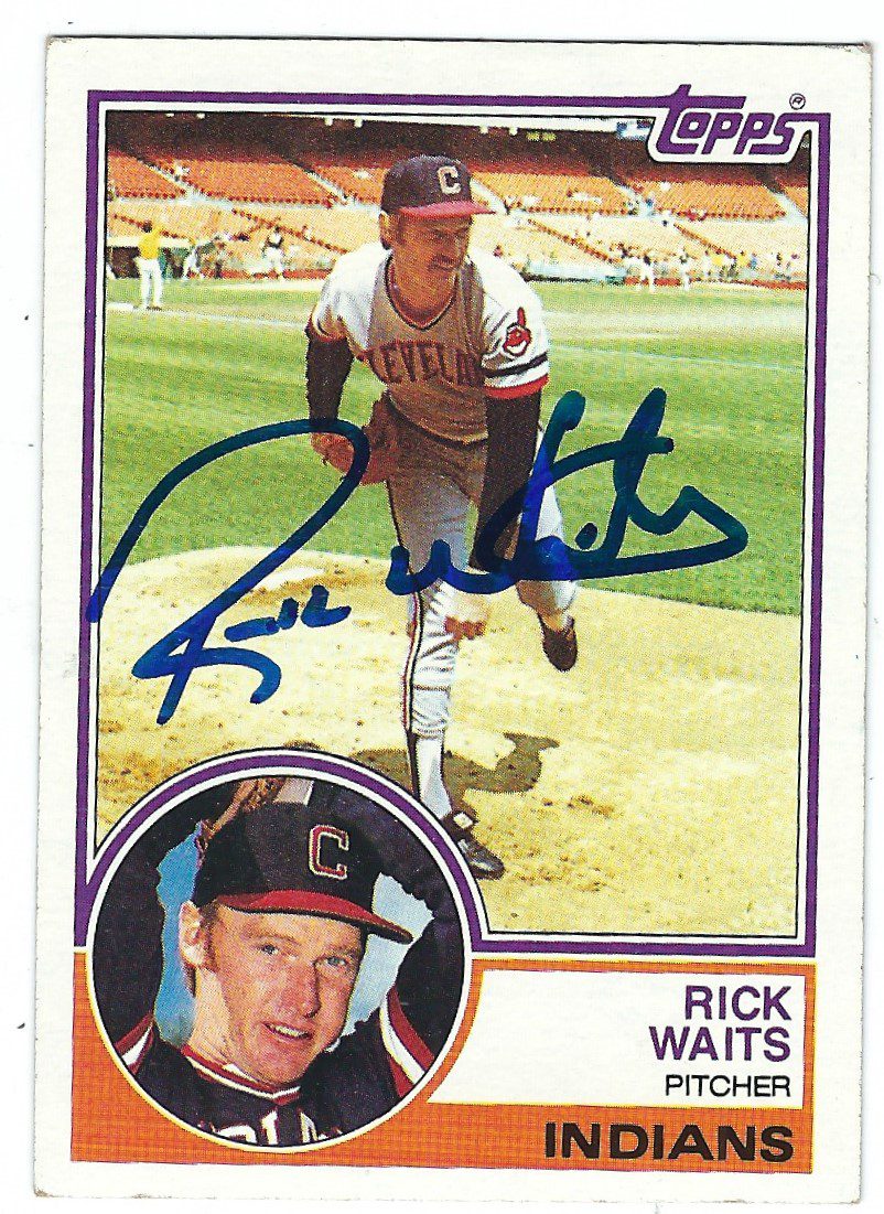 Autographed RICK WAITS 1983 Topps Card