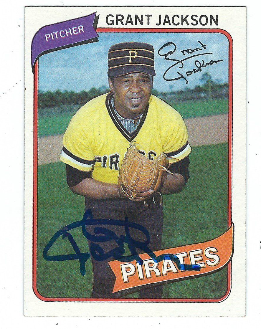 Autographed GRANT JACKSON 1980 Topps Card