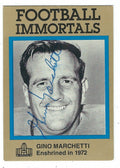 Autographed Gino Marchetti Baltimore Colts Football Immortals Card, #75 COA