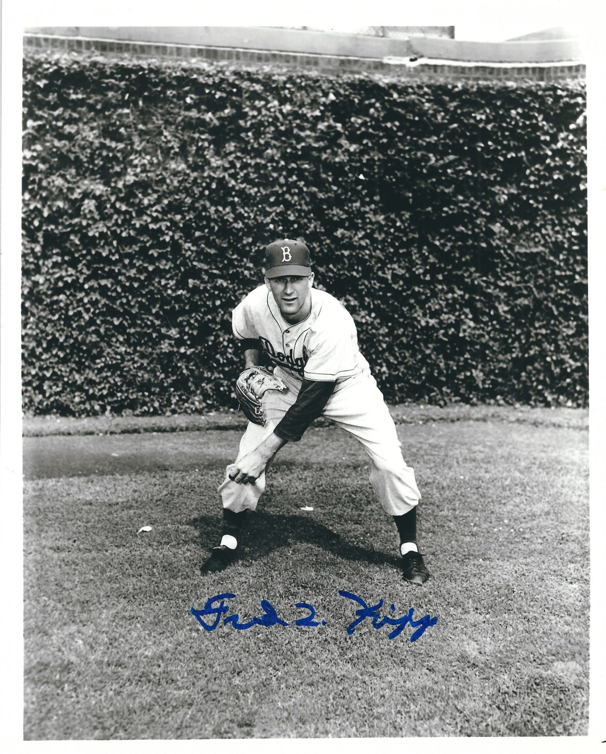 AUTOGRAPHED FRED KIPP 8x10 Brooklyn Dodgers photo