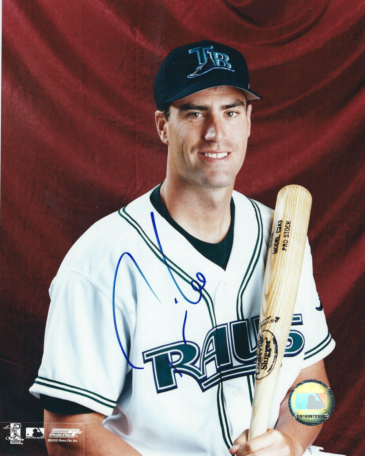 Autographed TRAVIS LEE 8x10 Tampa Bay Rays Photo.